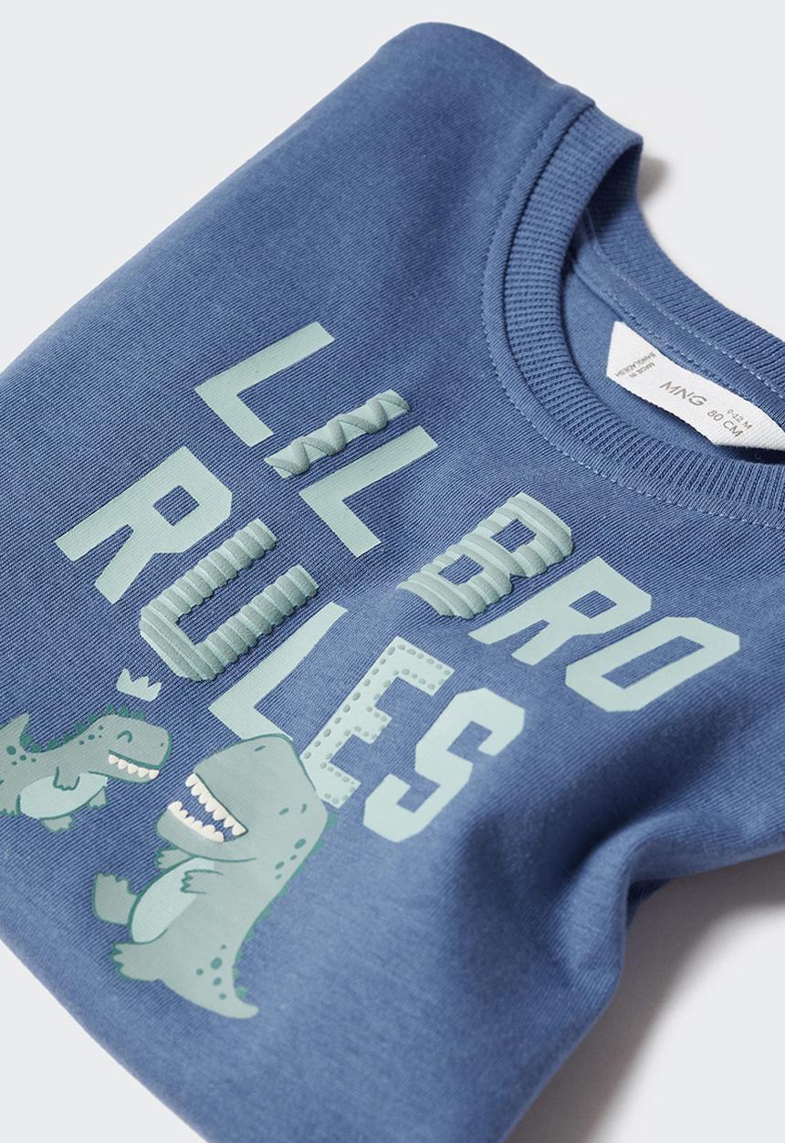 MANGO - T-shirt family - azul