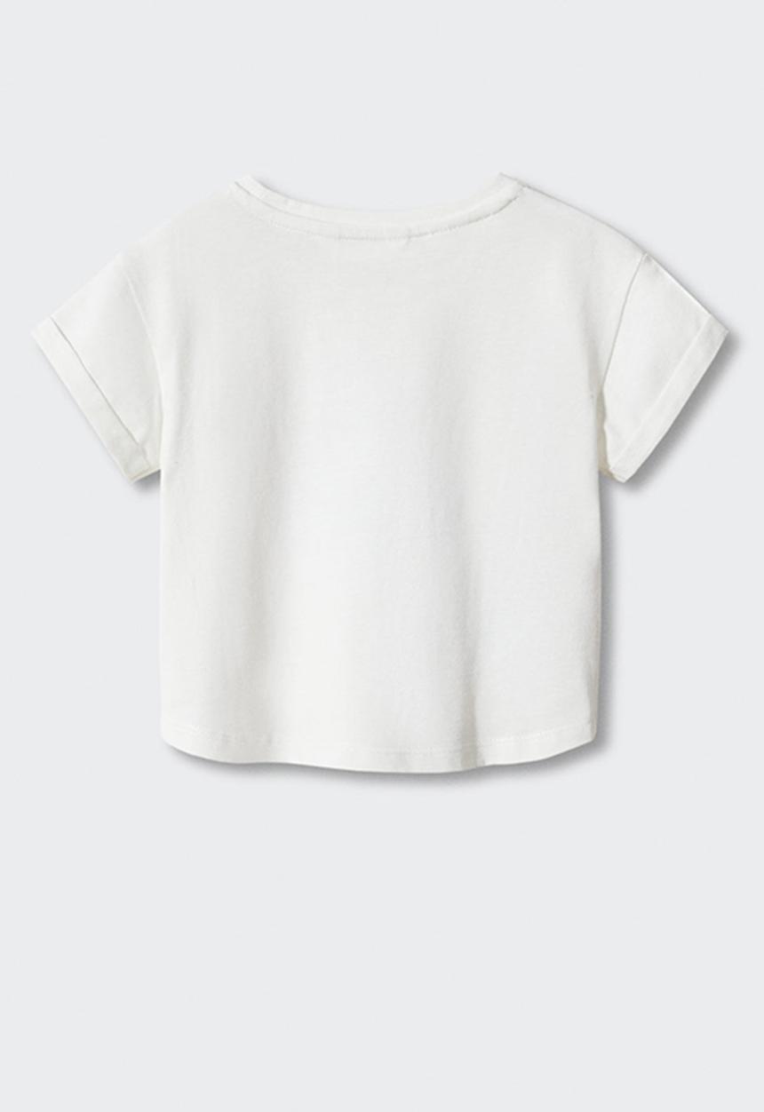 MANGO - T-shirt delfin - off white