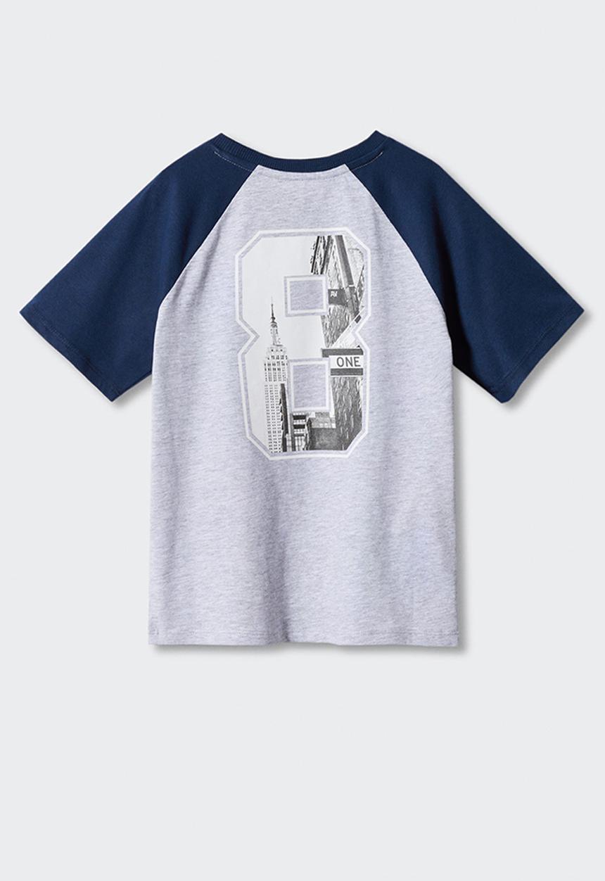 MANGO - T-shirt numero - medium grey