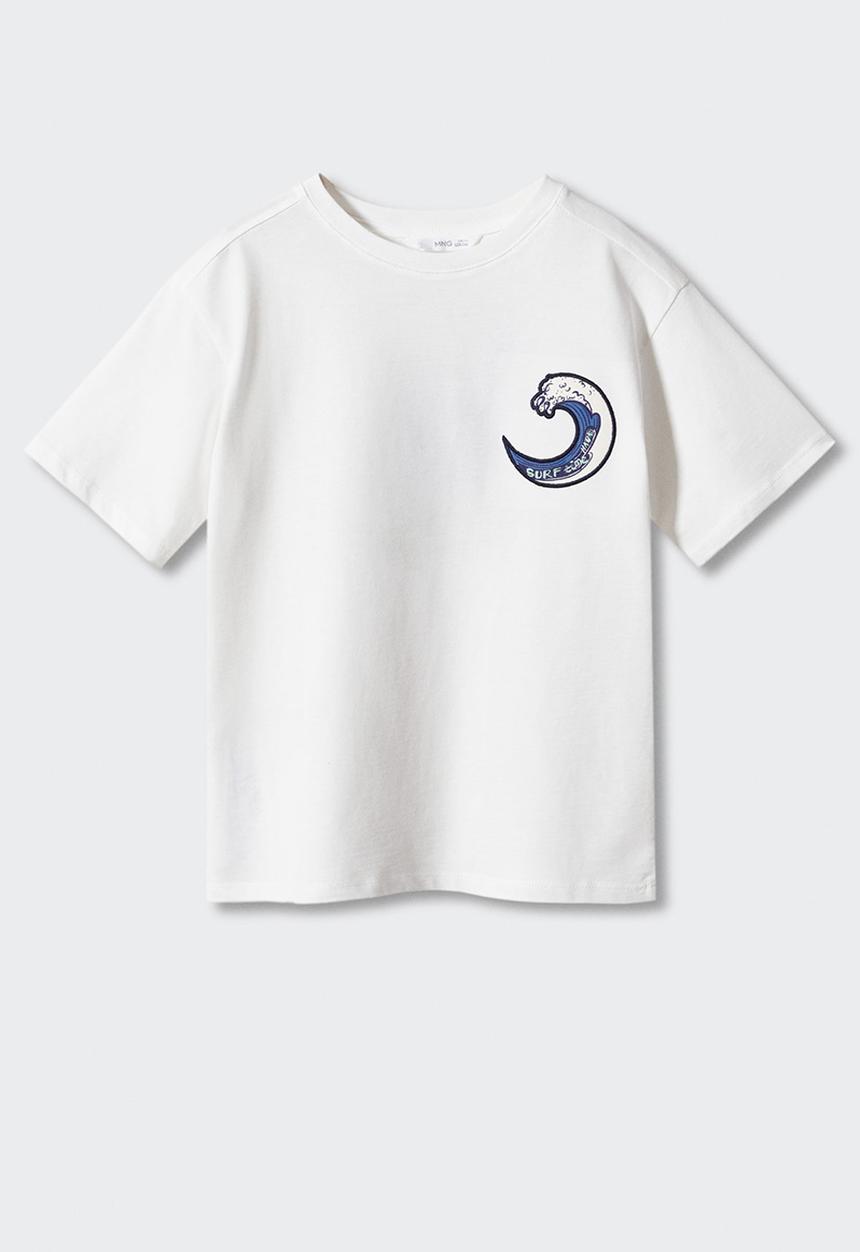 MANGO - T-shirt high - off white