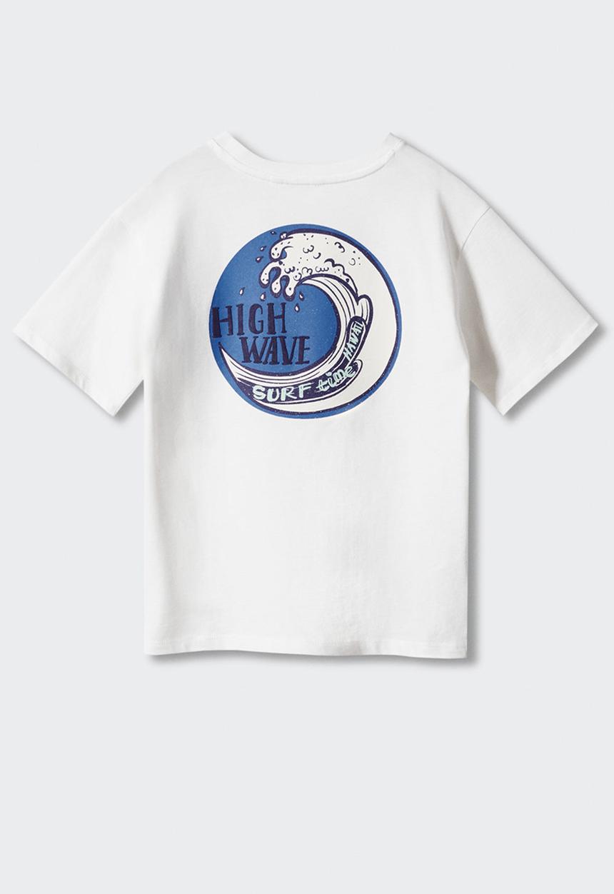 MANGO - T-shirt high - off white