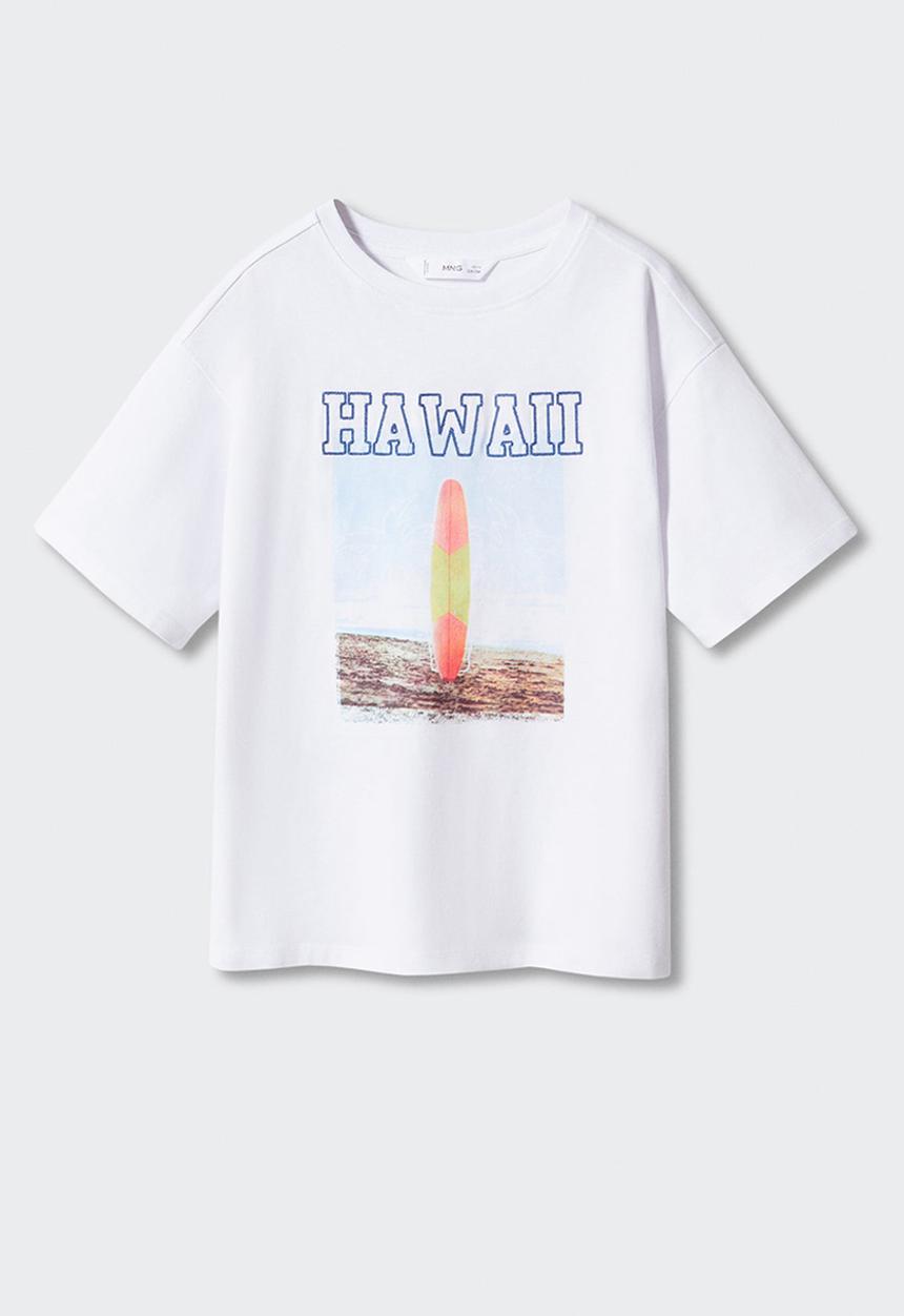 MANGO - T-shirt surfclub - off white