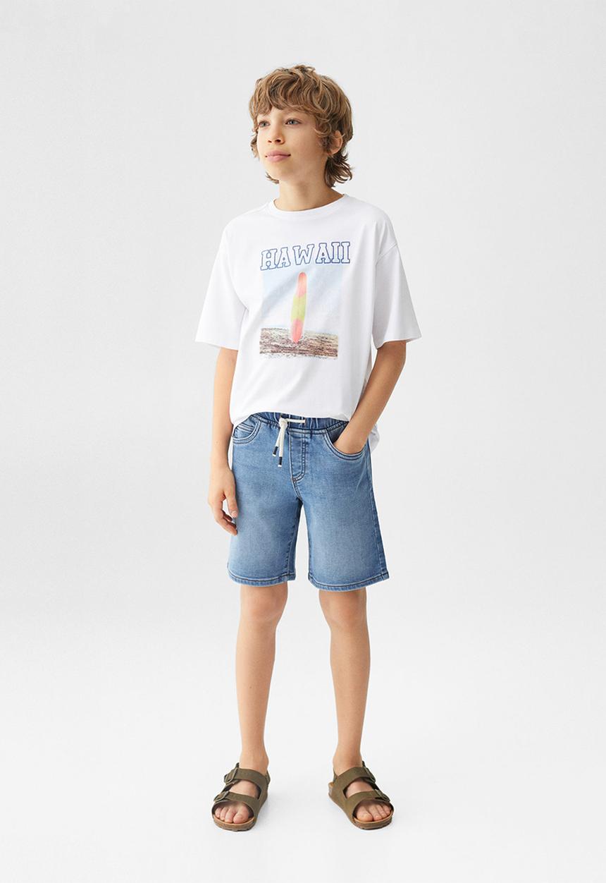MANGO - T-shirt surfclub - off white