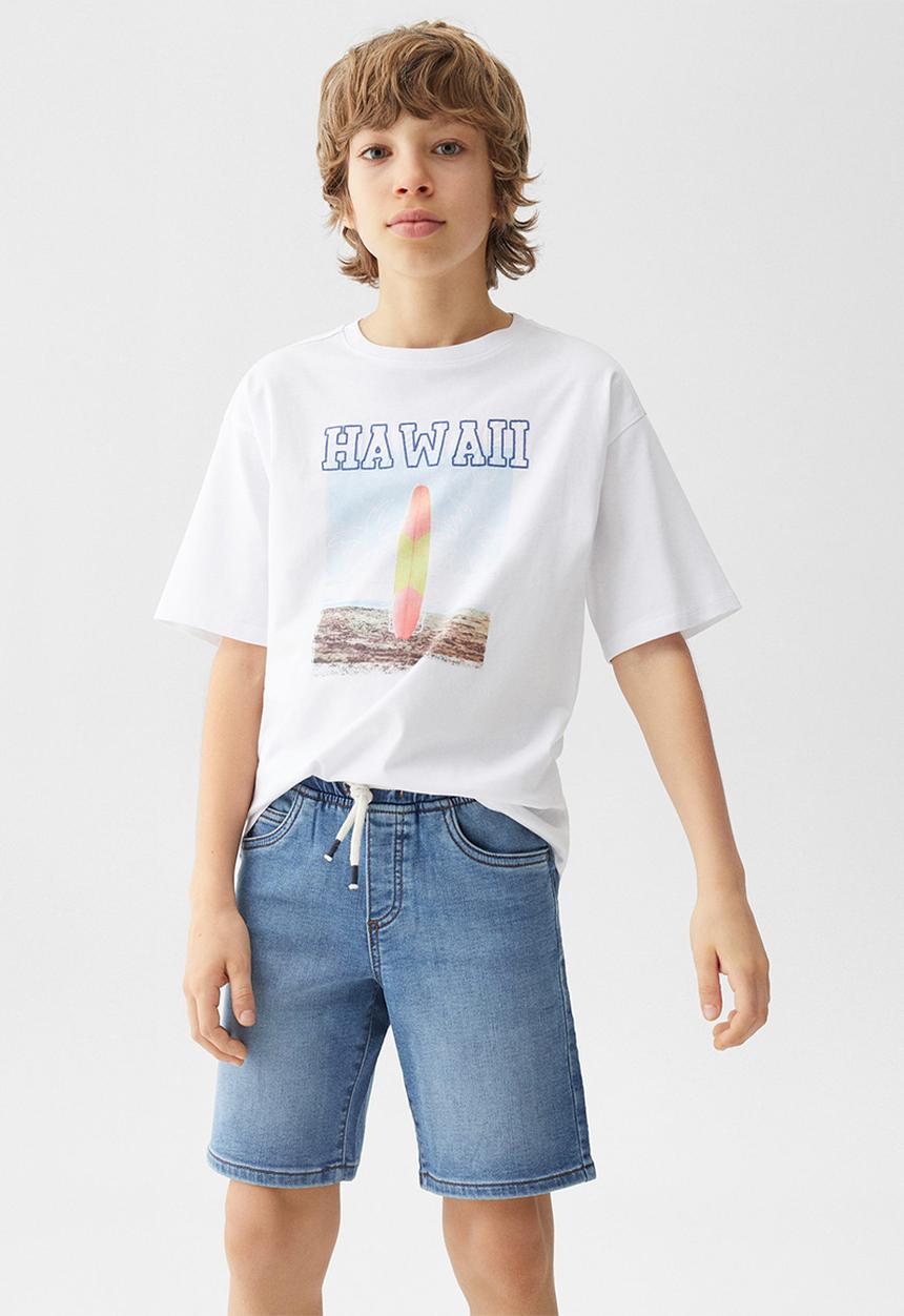MANGO - T-shirt surfclub - off white