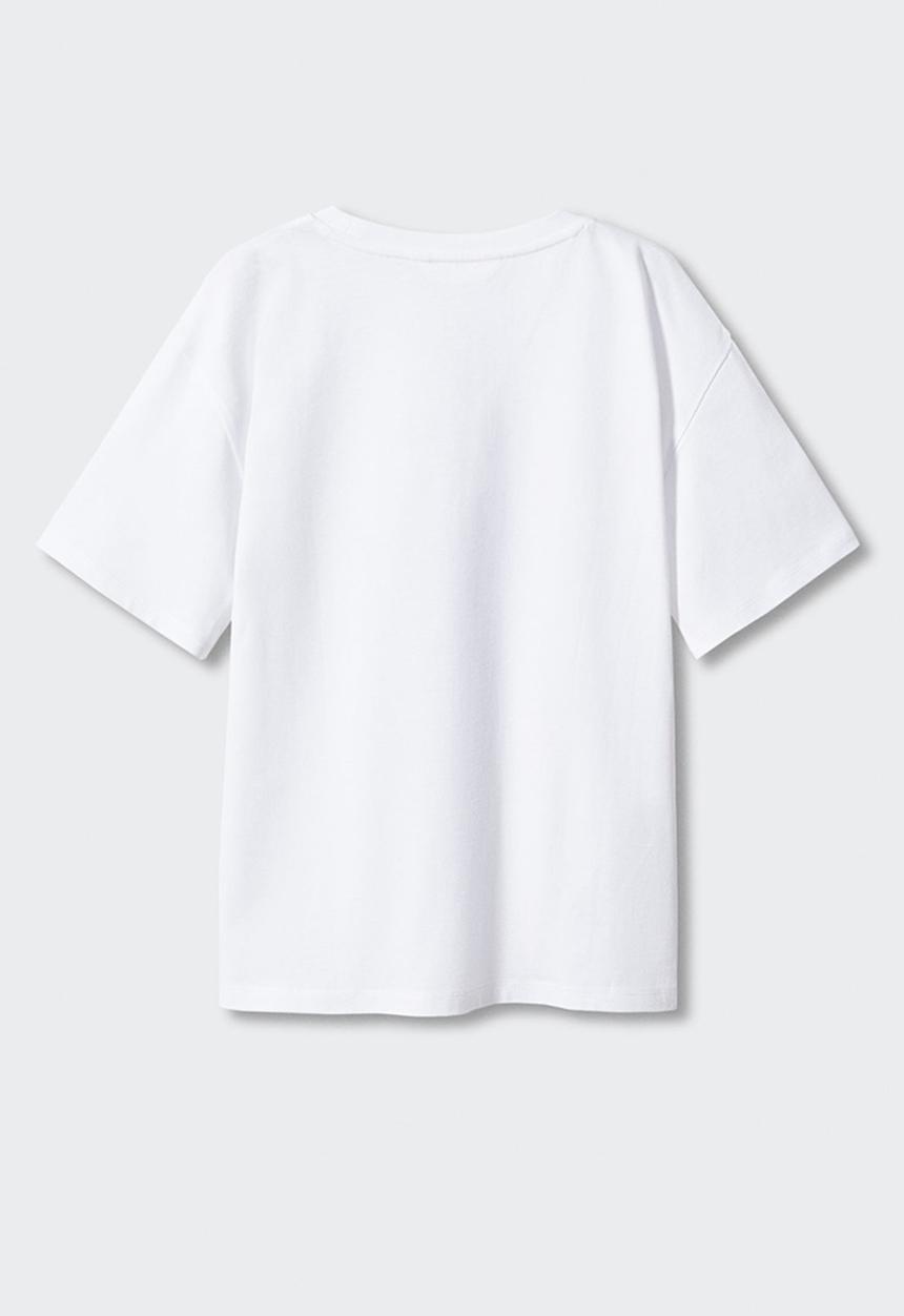 MANGO - T-shirt tabla - off white