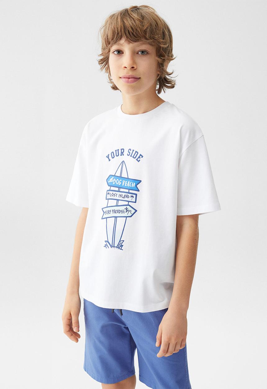 MANGO - T-shirt tabla - off white