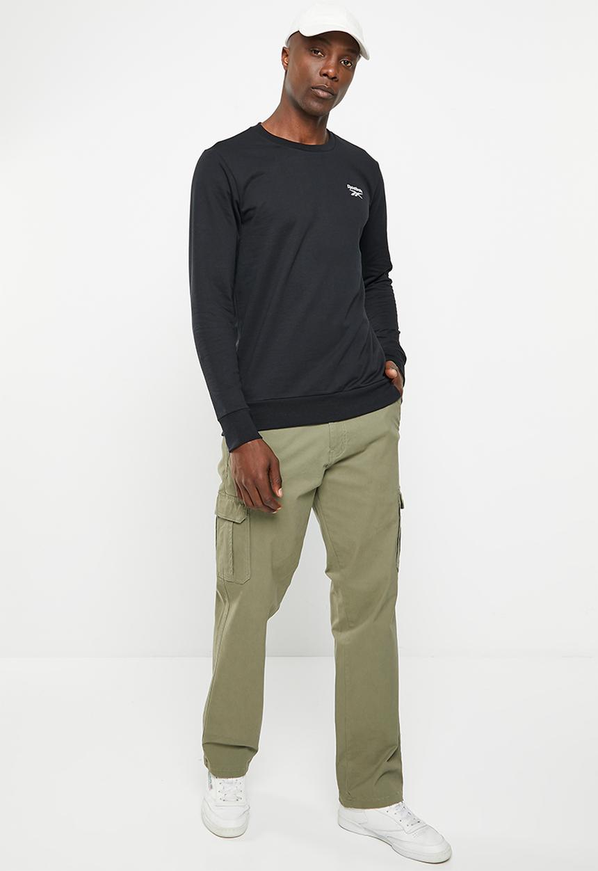 Reebok - Ri left chest logo crew - black