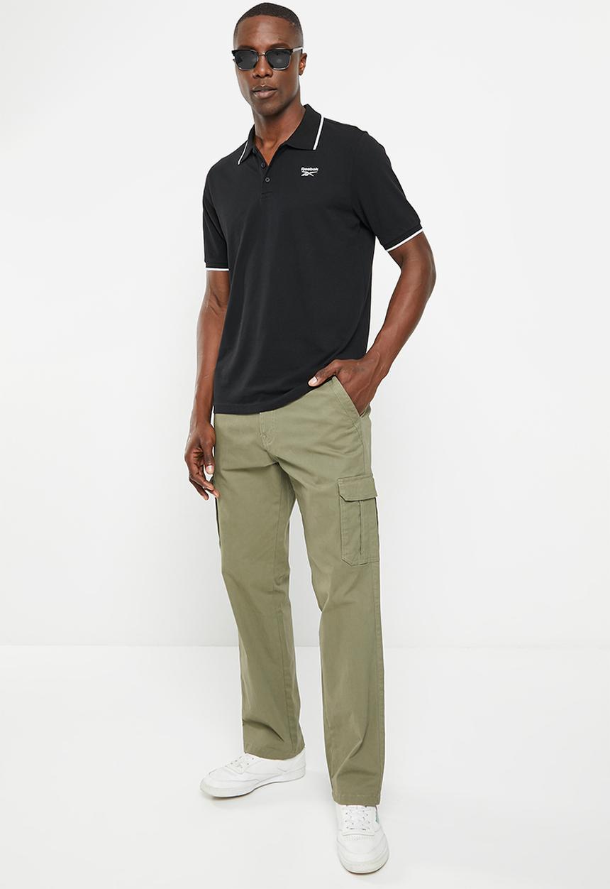 Reebok - Ri left chest logo polo - black