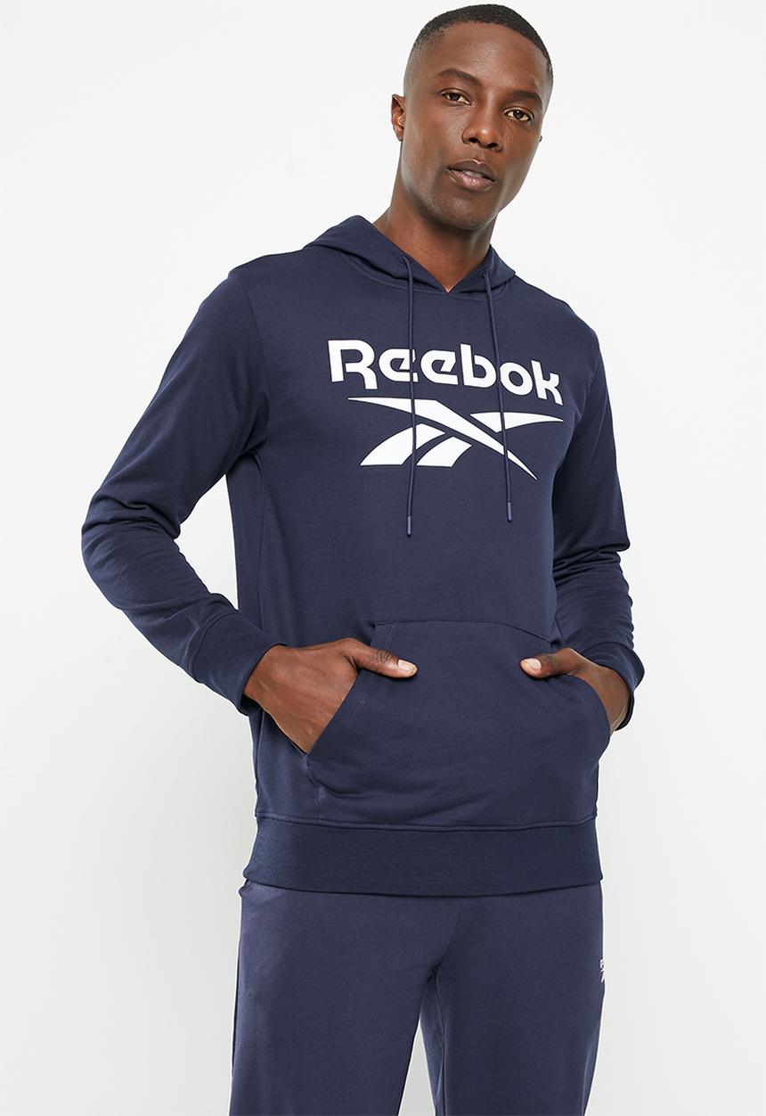 Reebok - Ri big stacked logo hoodie - navy