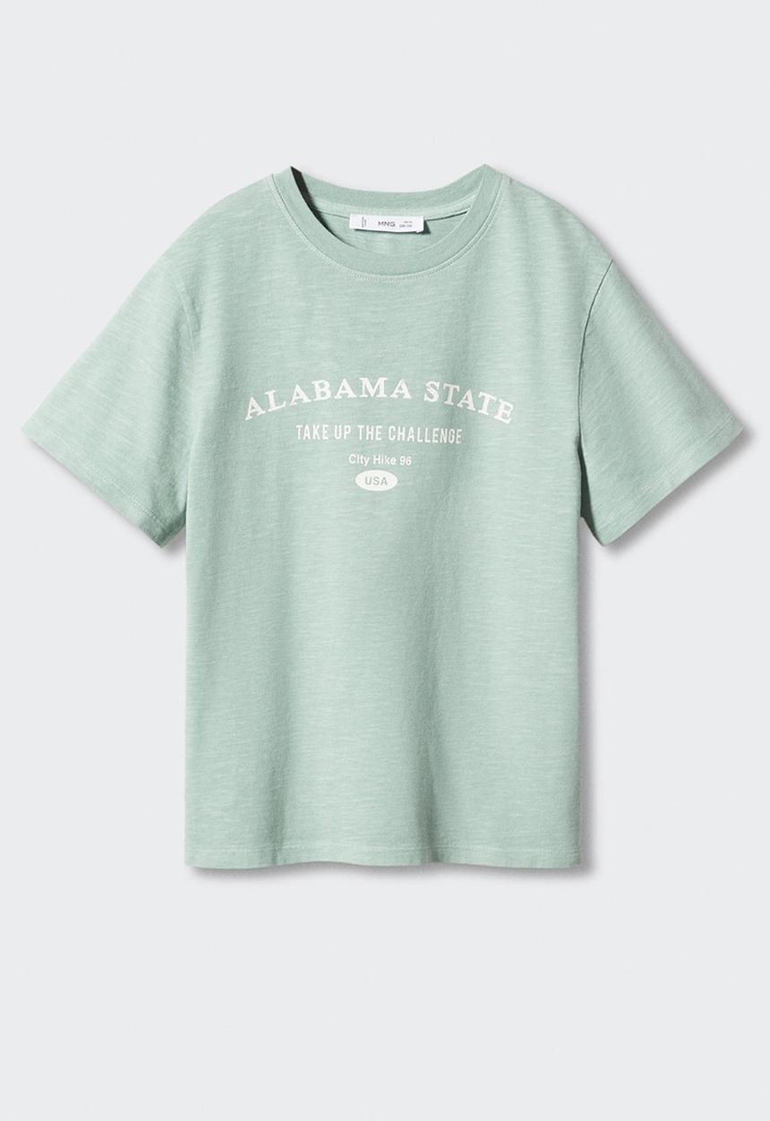 MANGO - T-shirt states - green