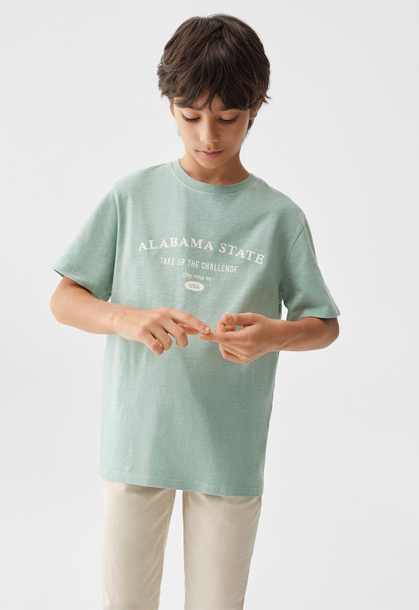 MANGO - T-shirt states - green