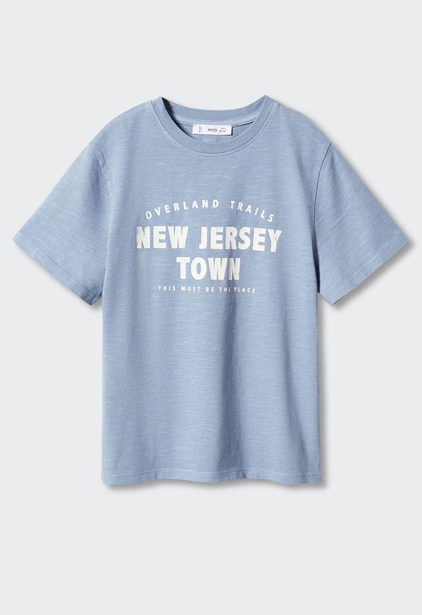 MANGO - T-shirt states - blue