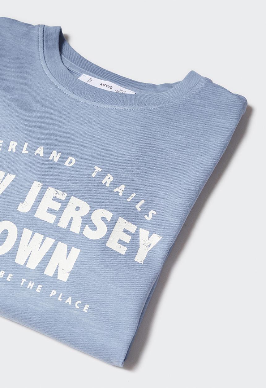 MANGO - T-shirt states - blue