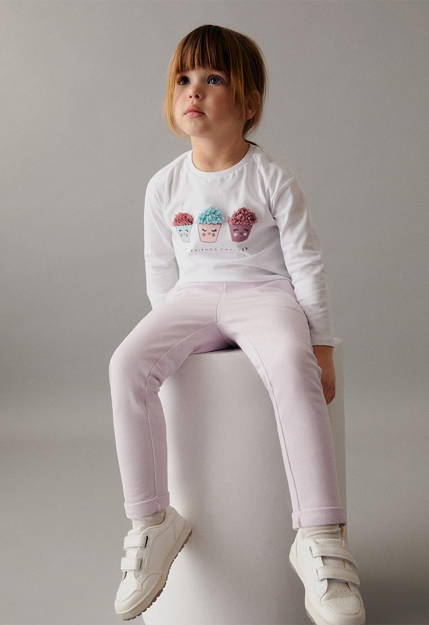 MANGO - T-shirt cupcake - off white
