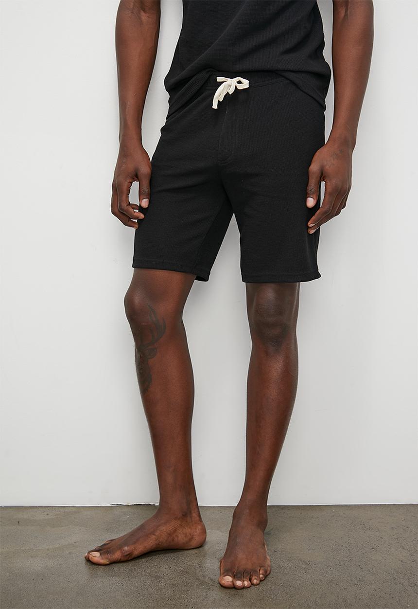 Superbalist - Waffle knit lounge short - black