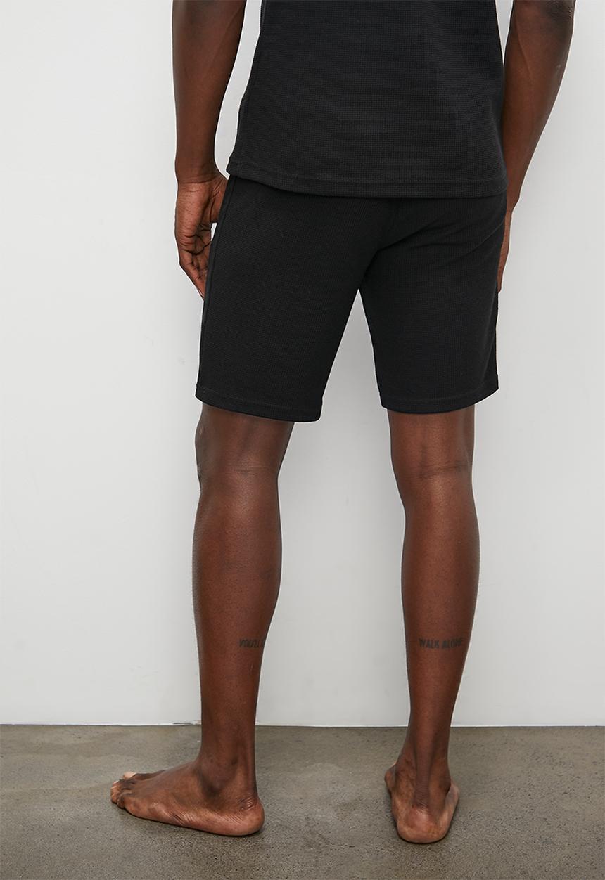 Superbalist - Waffle knit lounge short - black