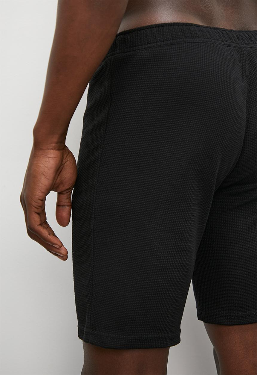 Superbalist - Waffle knit lounge short - black