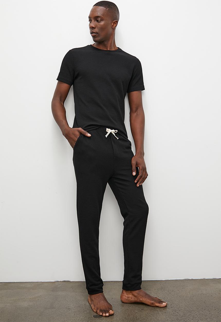 Superbalist - Waffle knit lounge pant - black