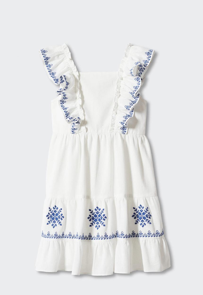 MANGO - Dress creta - blanco