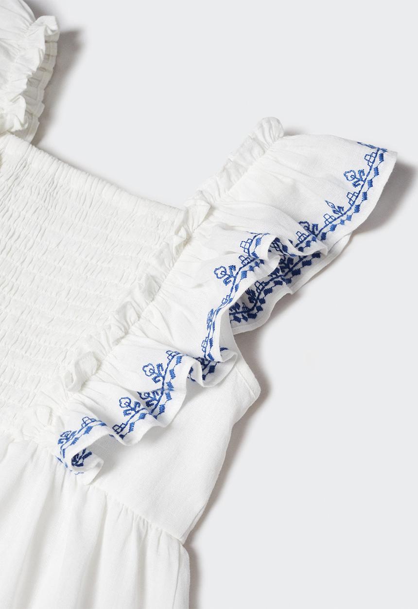 MANGO - Dress creta - blanco