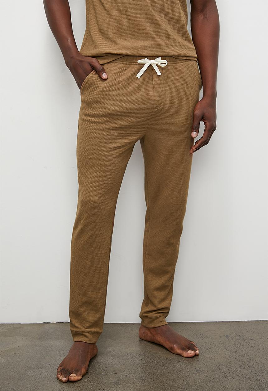 Superbalist - Waffle knit lounge pant - caramel