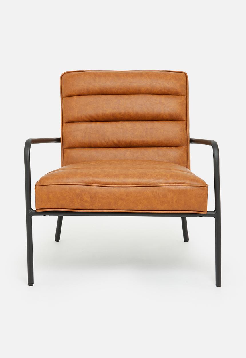 Sixth Floor - Remi pu occasional chair - tan