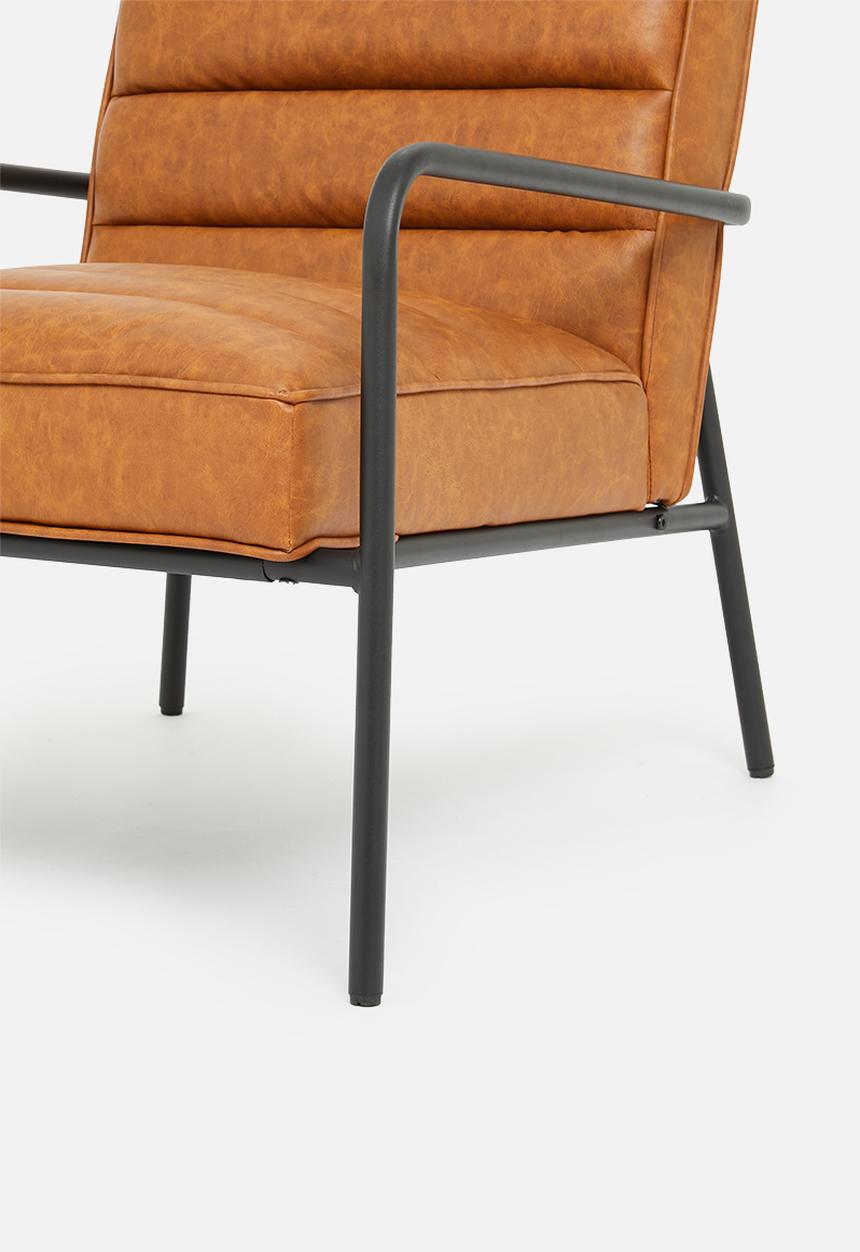 Sixth Floor - Remi pu occasional chair - tan