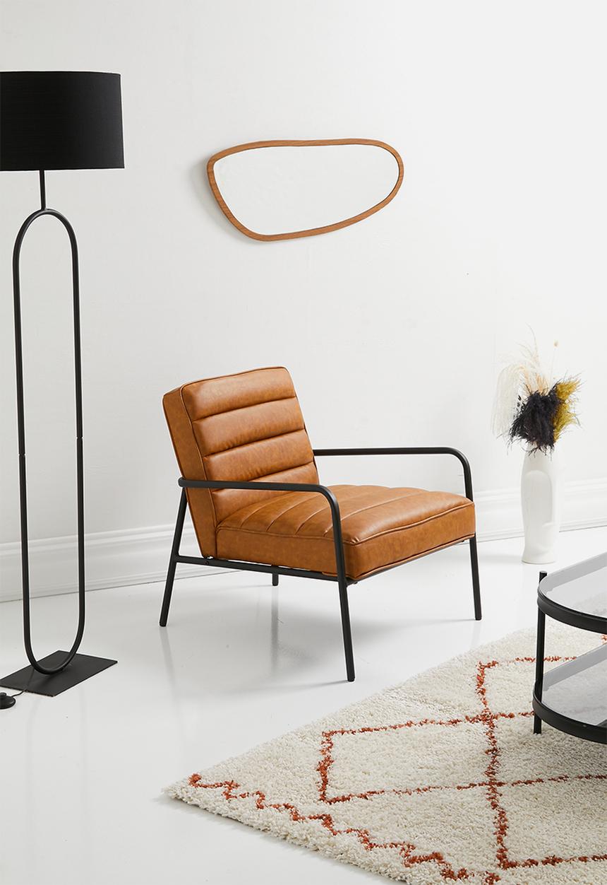 Sixth Floor - Remi pu occasional chair - tan