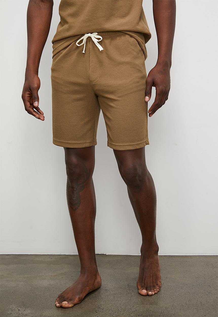 Superbalist - Waffle knit lounge short - caramel