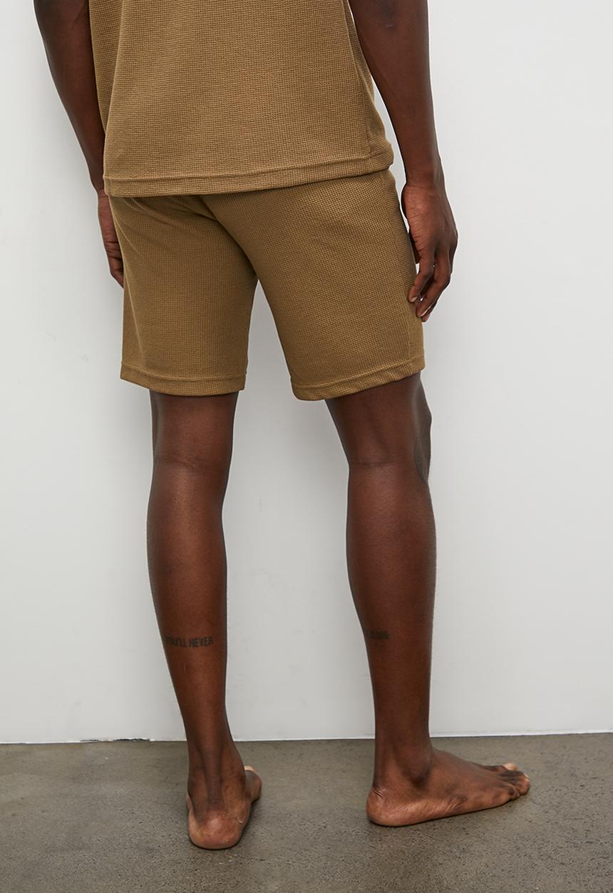 Superbalist - Waffle knit lounge short - caramel