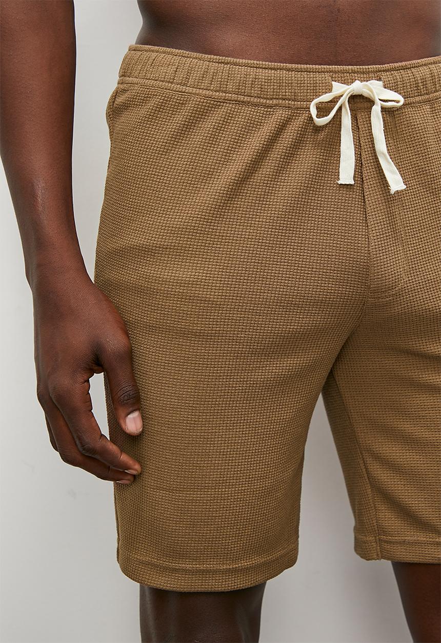 Superbalist - Waffle knit lounge short - caramel