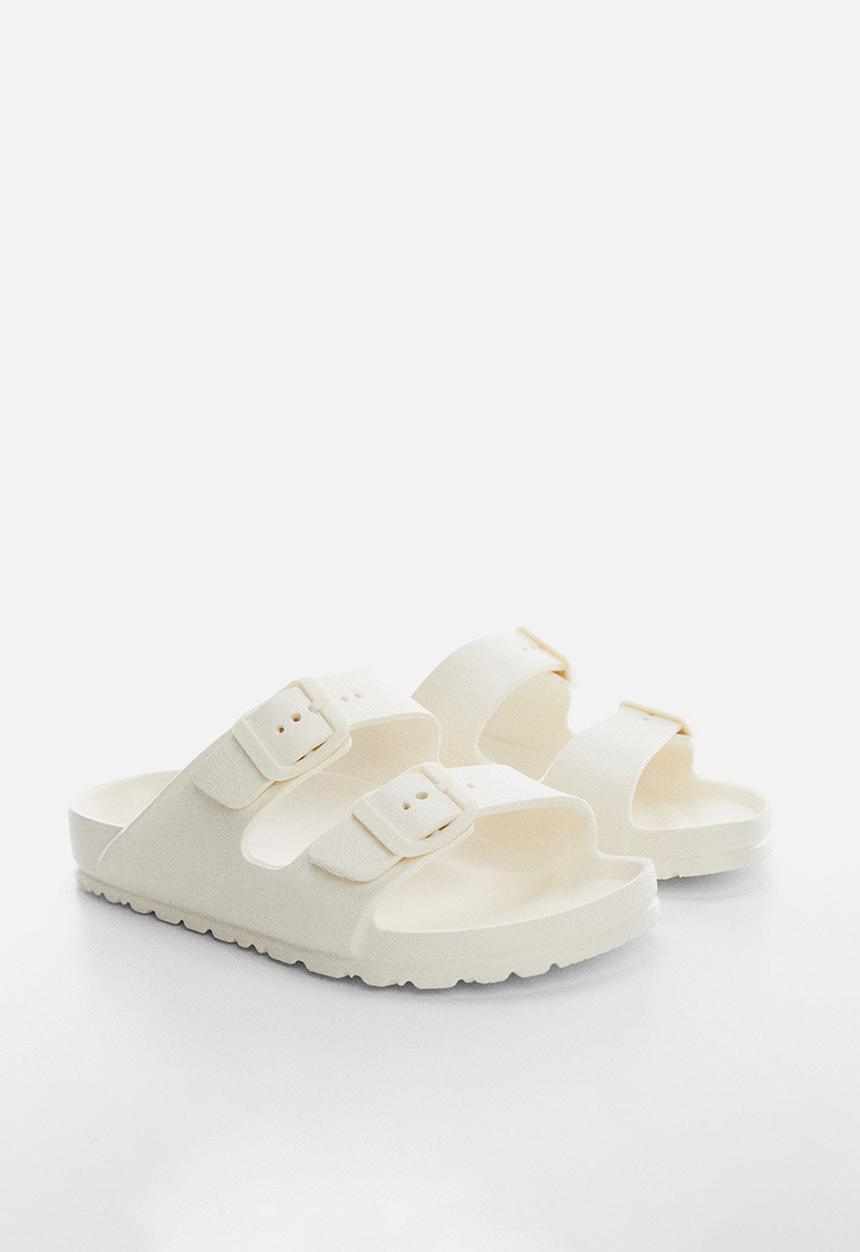 MANGO - Flip-flop pauw - blanco