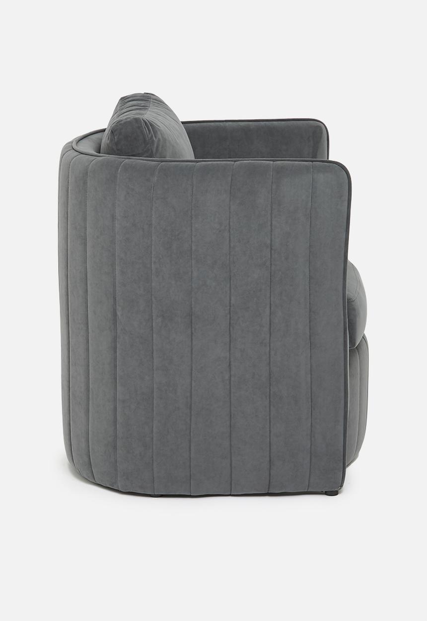 Sixth Floor - Tristan occasional and foot stool - grey