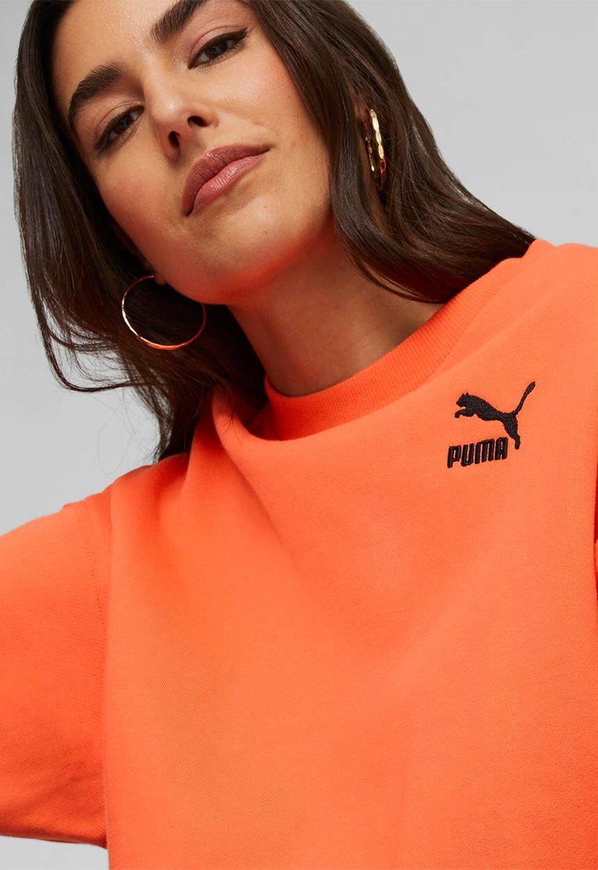 PUMA - Classics oversized crew tr - hot heat