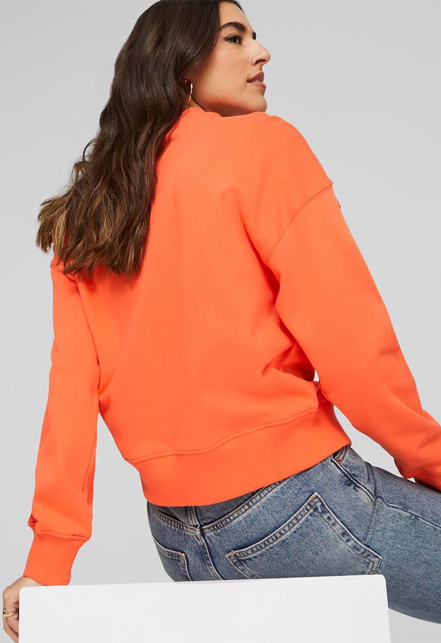 PUMA - Classics oversized crew tr - hot heat