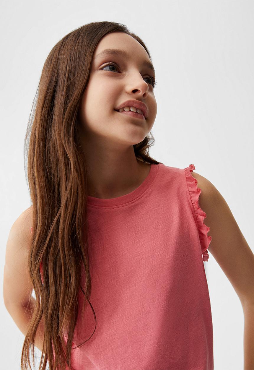 MANGO - T-shirt bandini - rosa