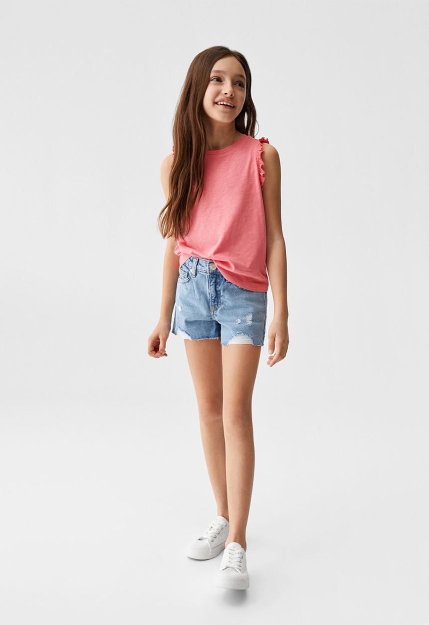 MANGO - T-shirt bandini - rosa