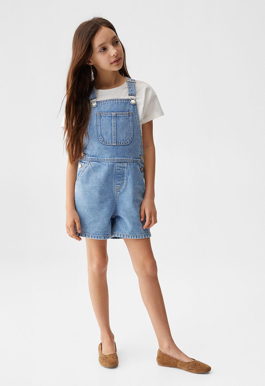 MANGO - Dungarees symi - tejano medio