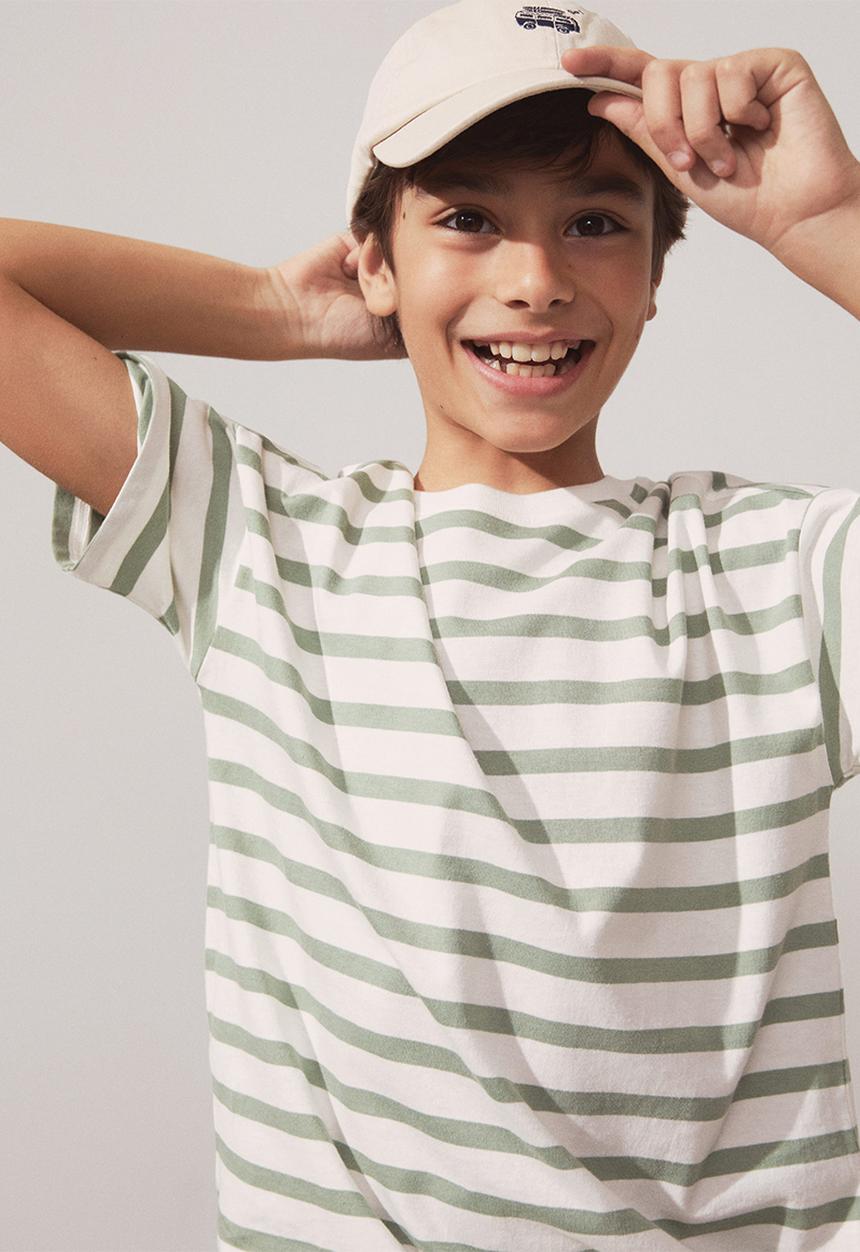 MANGO - T-shirt tim - verde pastel