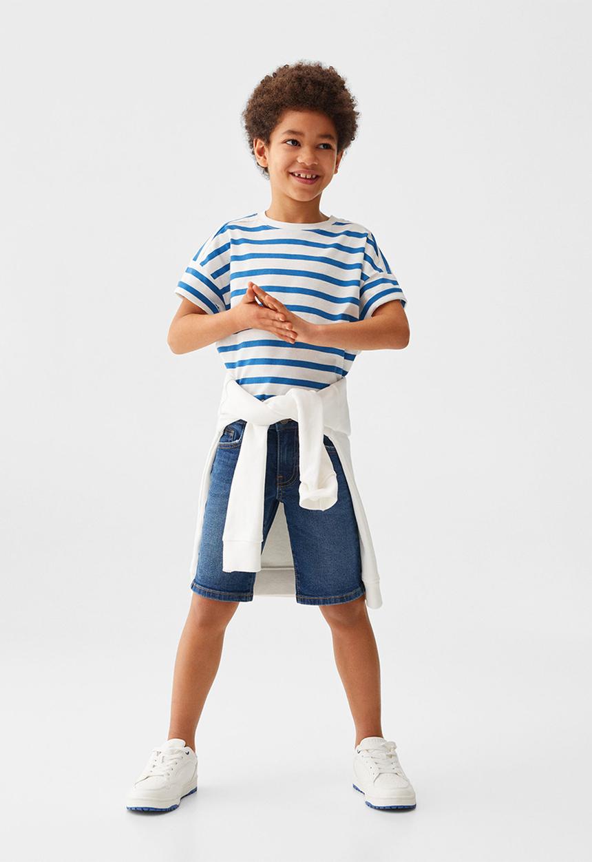 MANGO - T-shirt tim - azul