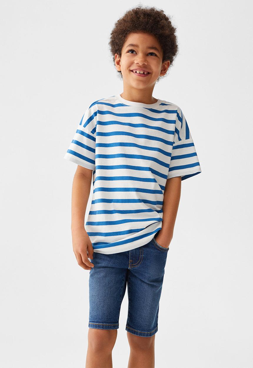 MANGO - T-shirt tim - azul