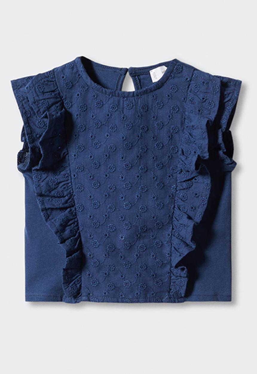 MANGO - T-shirt crafted - marino