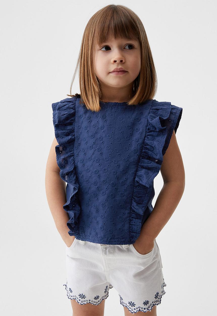 MANGO - T-shirt crafted - marino