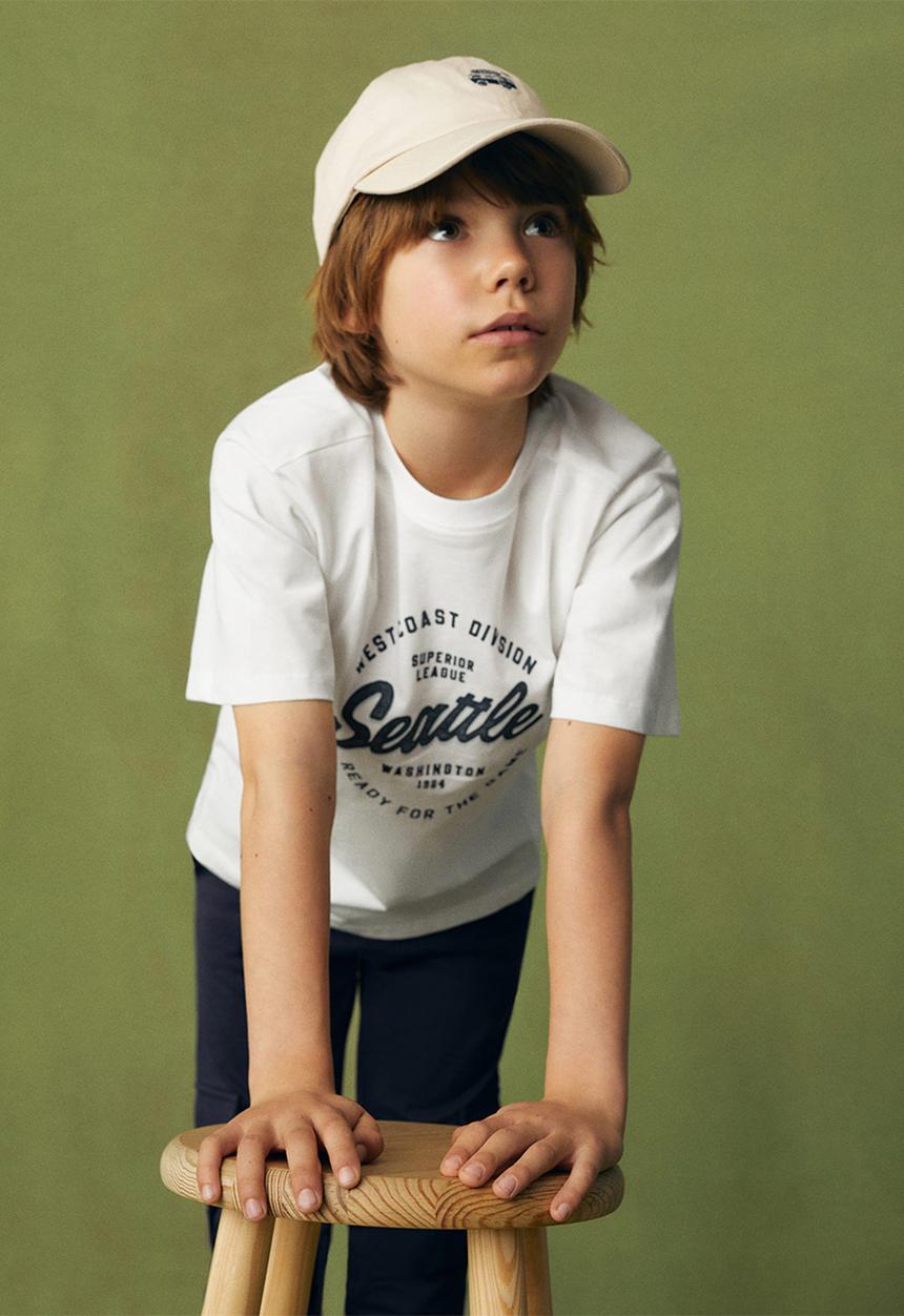 MANGO - T-shirt orleans - off white