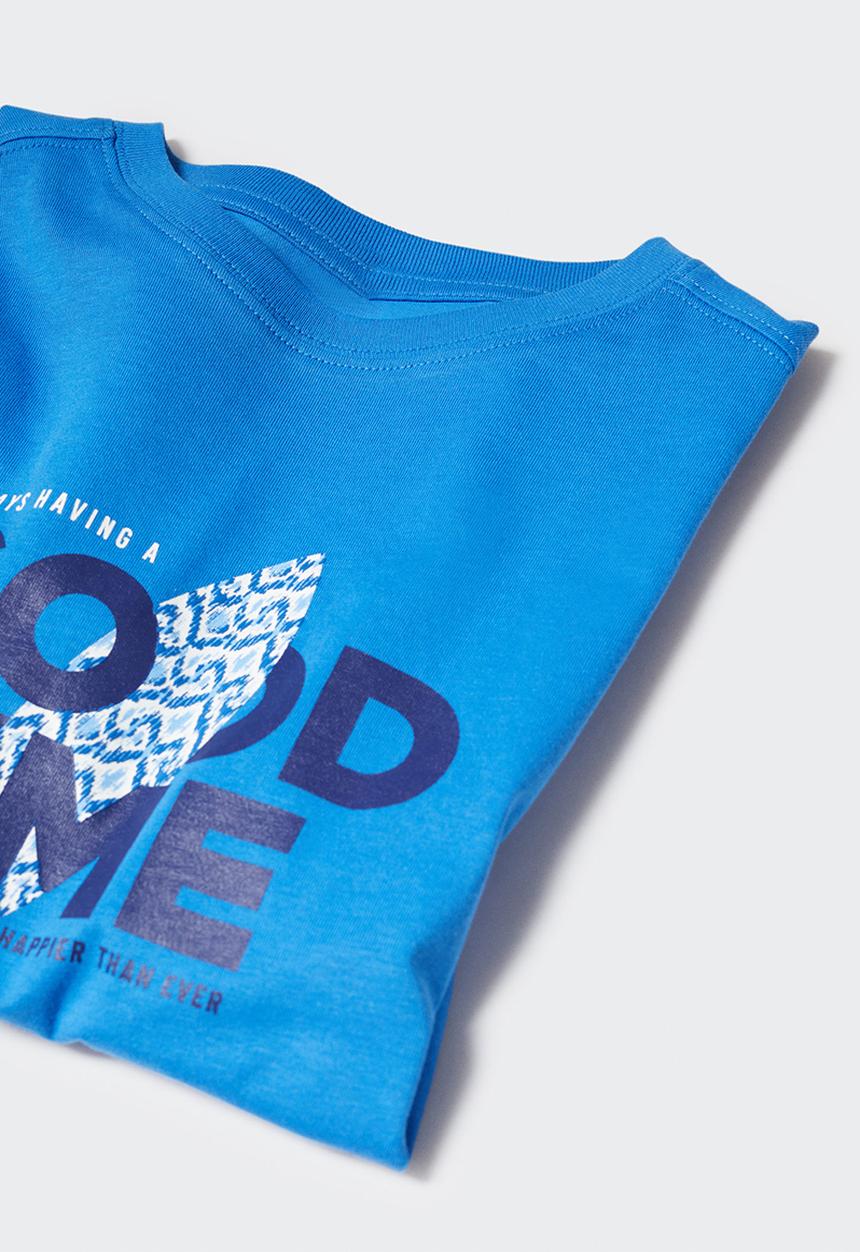 MANGO - T-shirt good - medium blue