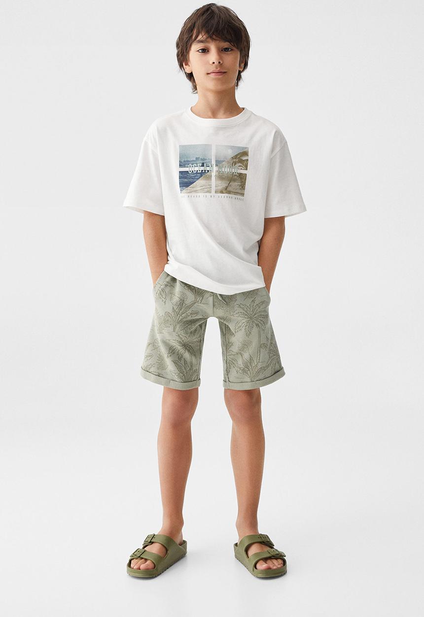 MANGO - T-shirt surf - off white