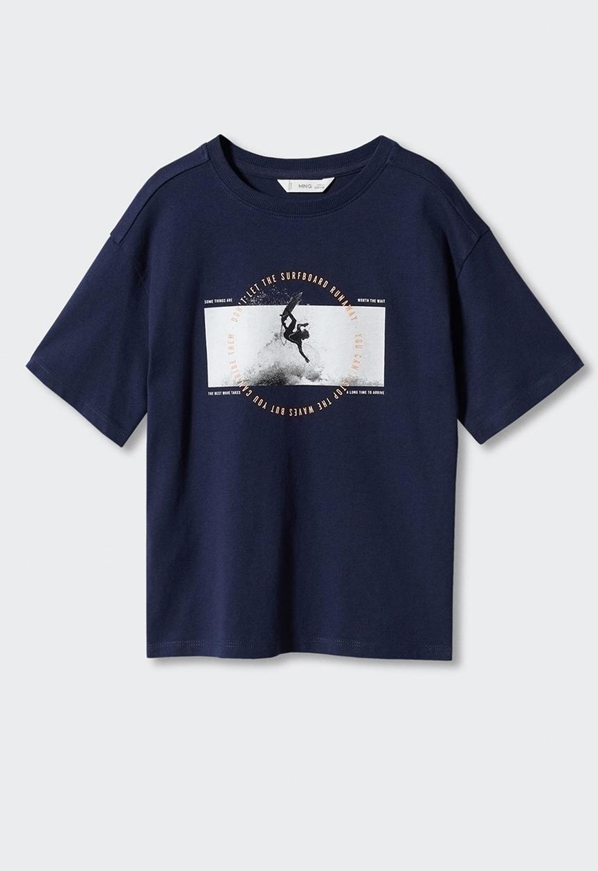 MANGO - T-shirt surf - navy