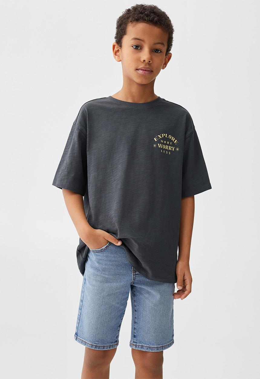 MANGO - T-shirt sand - antracite
