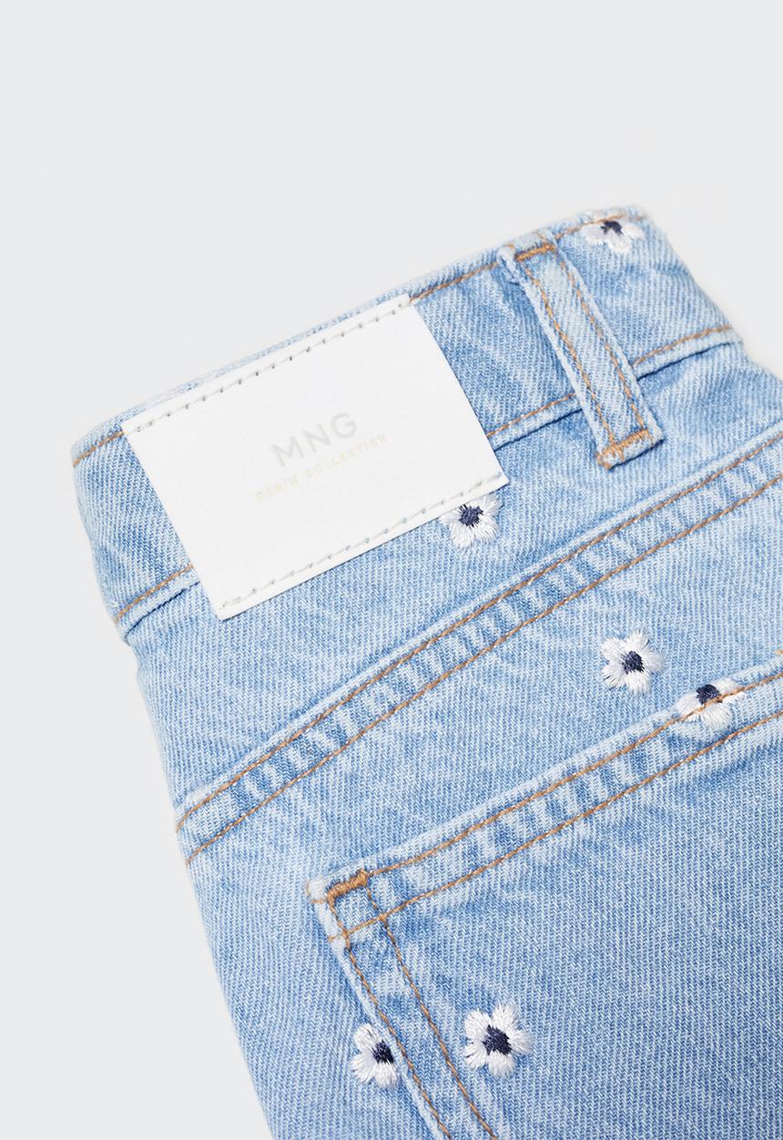 MANGO - Shorts daisy - light blue
