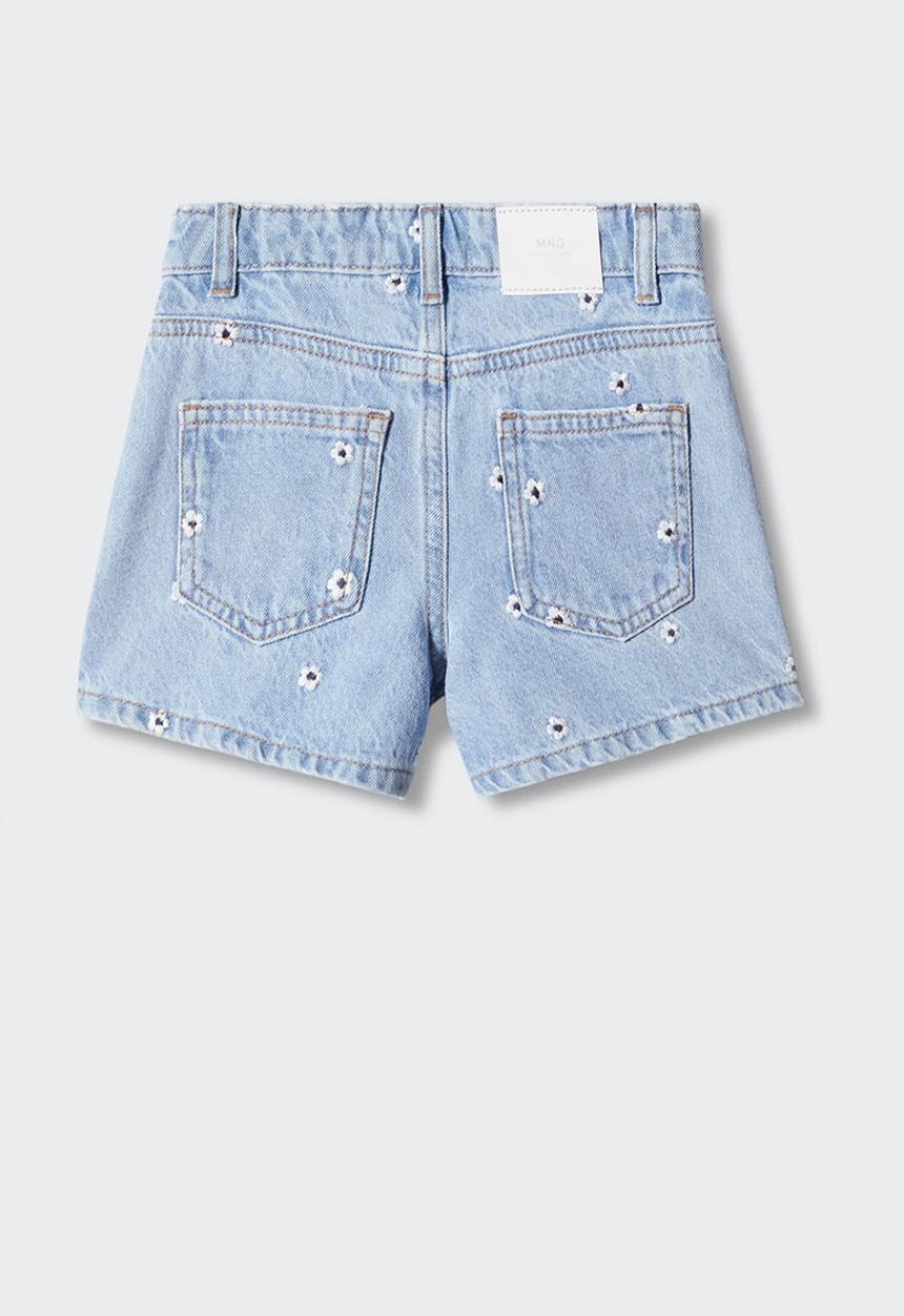 MANGO - Shorts daisy - light blue